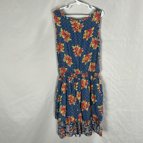 Matilda Jane 435 "Top of the Class" Blue Floral Sleeveless Dress -Size 12 - Picture 5 of 6